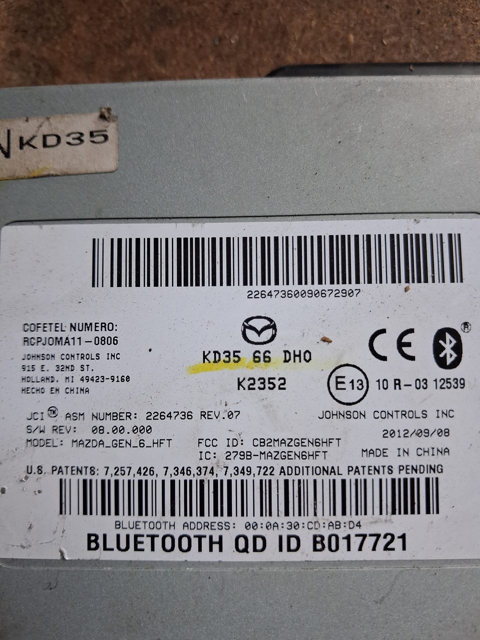 Блок управління bluetooth Mazda CX-5 2013-2016 - Зображення 3