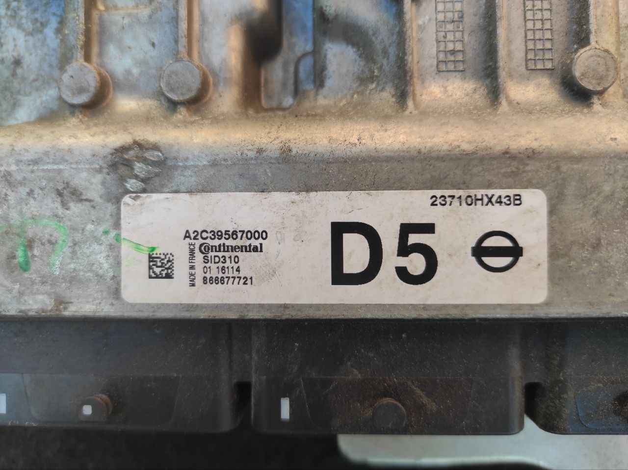 Блок керування двигуном ECU Nissan Qashqai J11 1.5 dCi 23710-HX43B - Зображення 3
