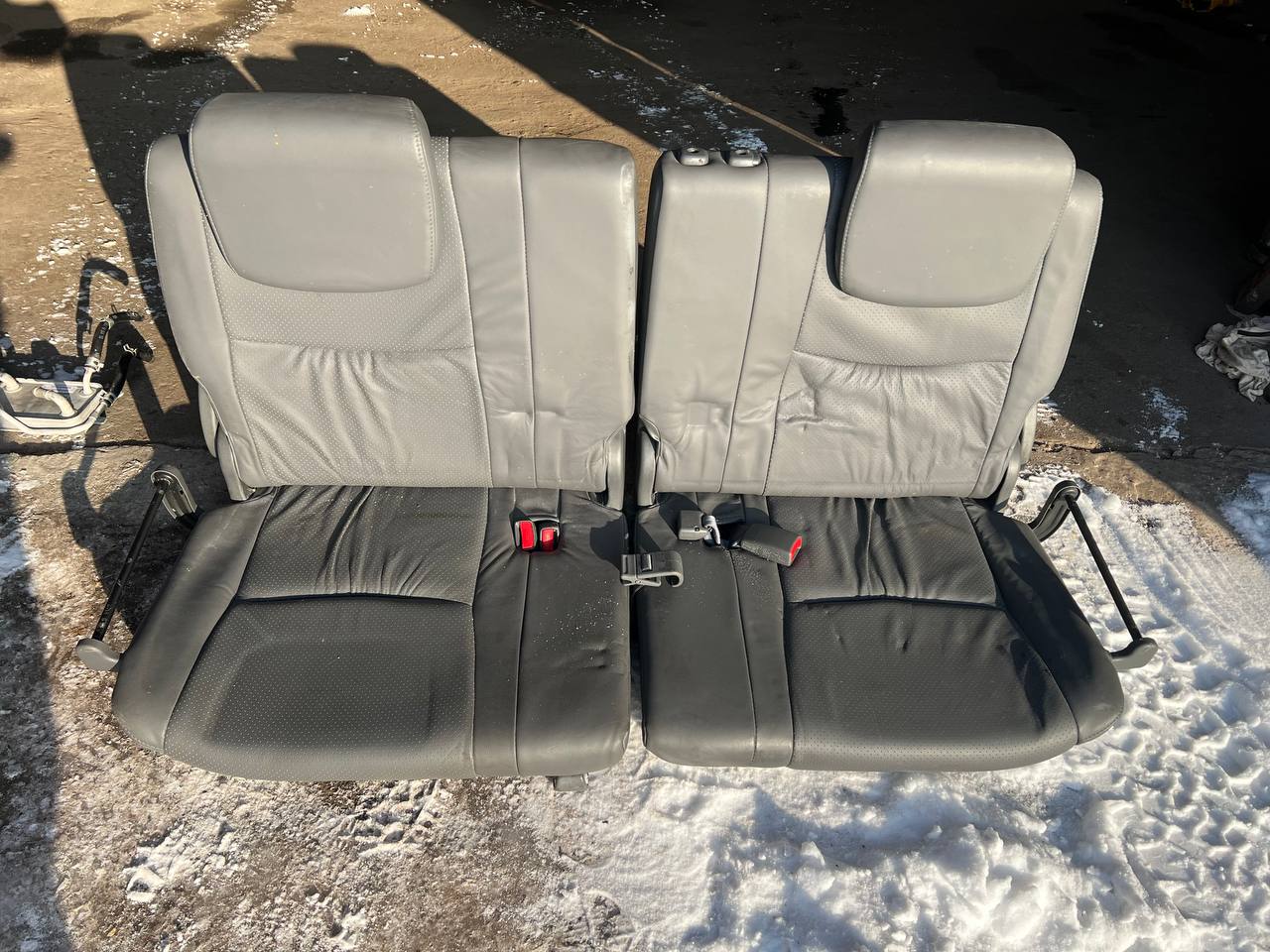 Сидіння третього ряду Toyota Land Cruiser Prado 120 сіра шкіра