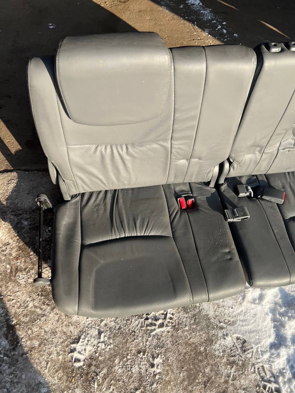 Сидіння третього ряду Toyota Land Cruiser Prado 120 сіра шкіра - Зображення 5