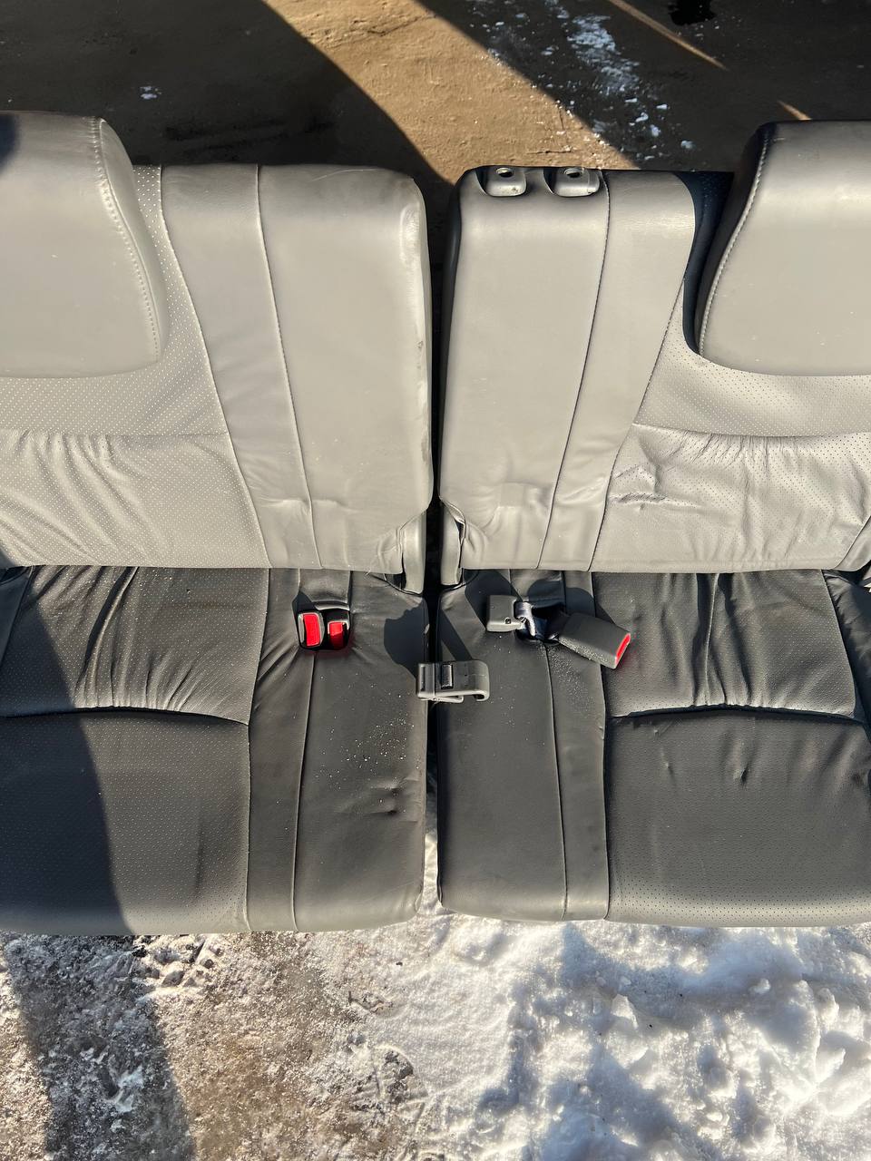 Сидіння третього ряду Toyota Land Cruiser Prado 120 сіра шкіра - Зображення 4
