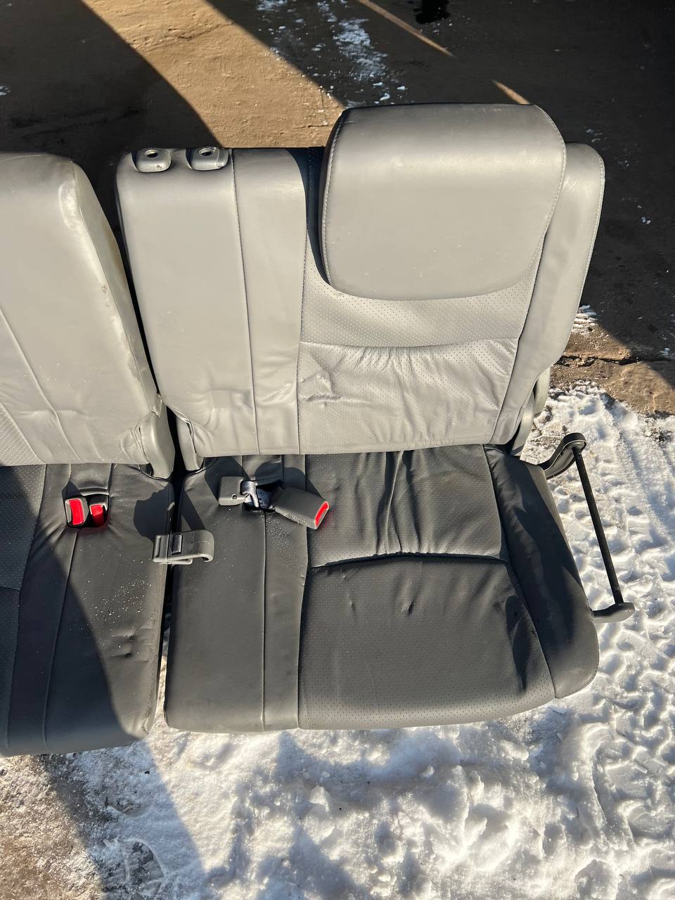 Сидіння третього ряду Toyota Land Cruiser Prado 120 сіра шкіра - Зображення 3